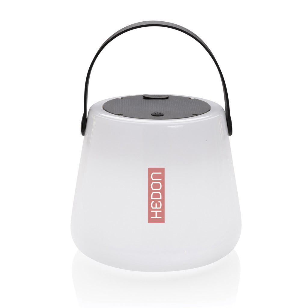 SolarGlow RCS recycled ABS USB-rechargeable outdoor light - White