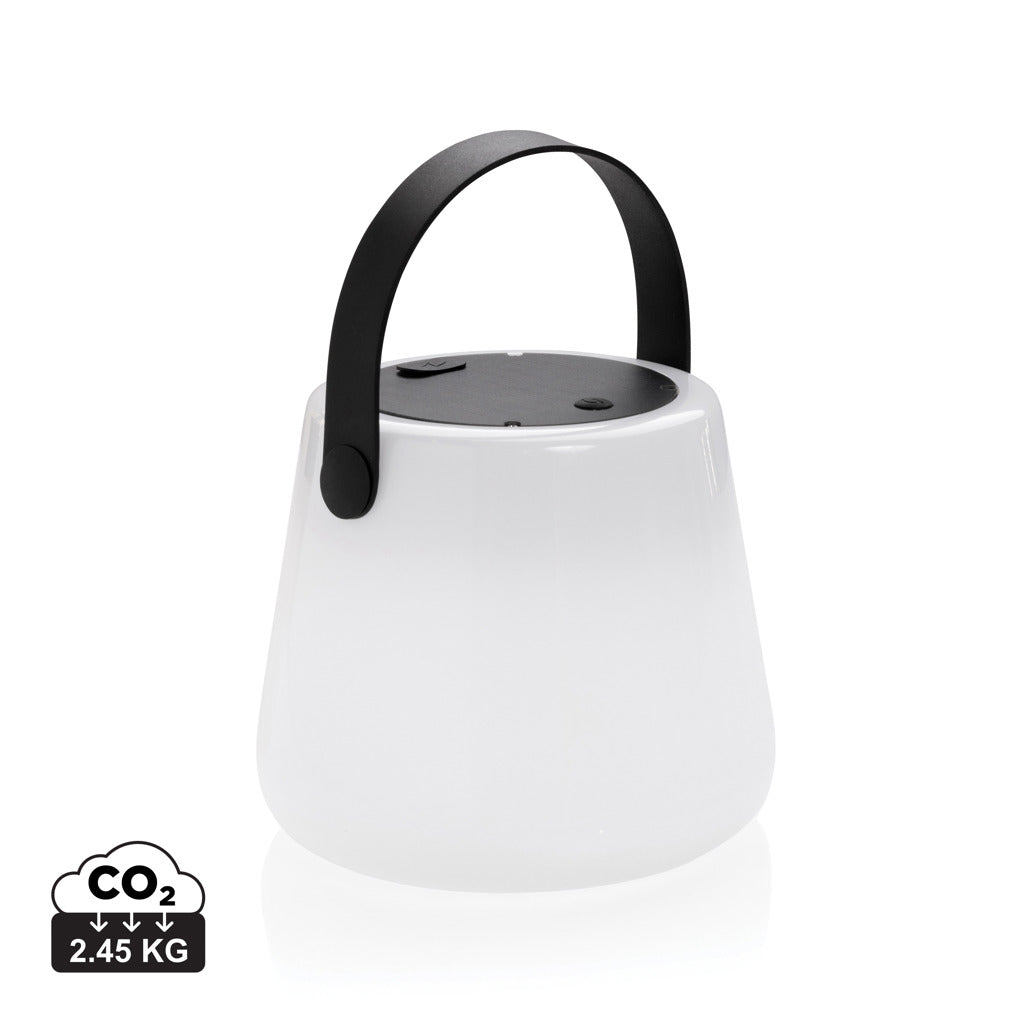 SolarGlow RCS recycled ABS USB-rechargeable outdoor light - White