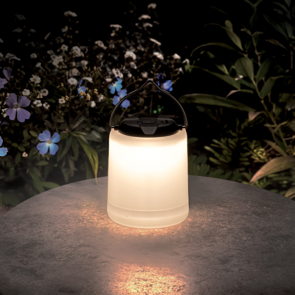 Limio RCS recycled plastic portable re-chargeable table lamp - White