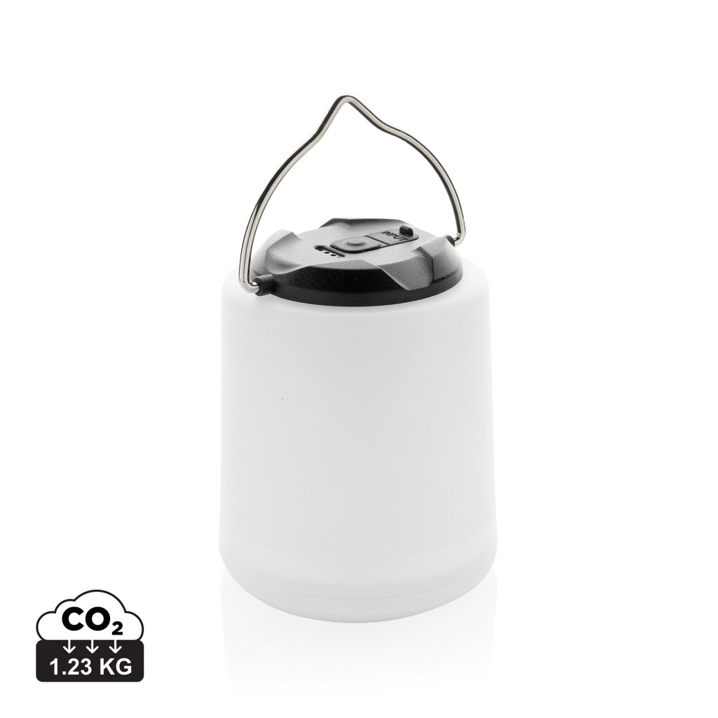 Limio RCS recycled plastic portable re-chargeable table lamp - White