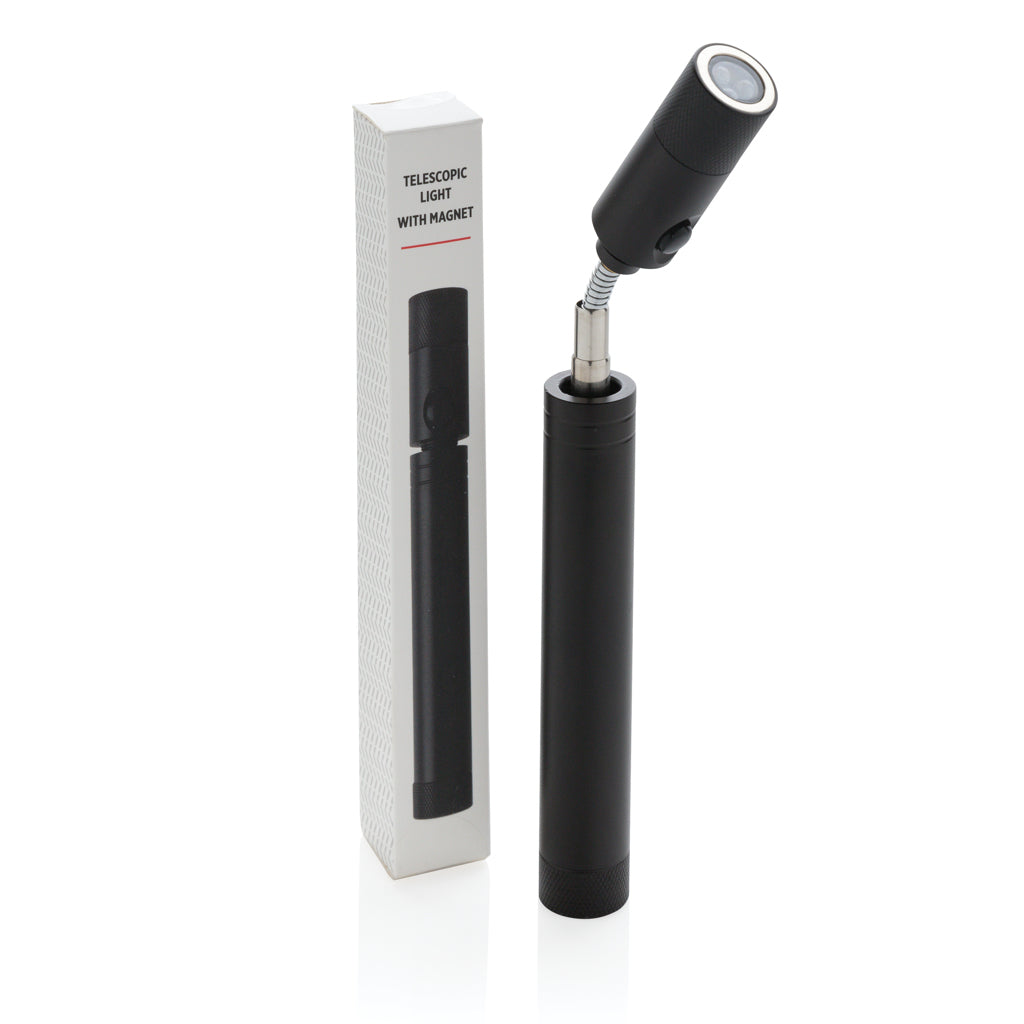 Telescopic light with magnet - Black