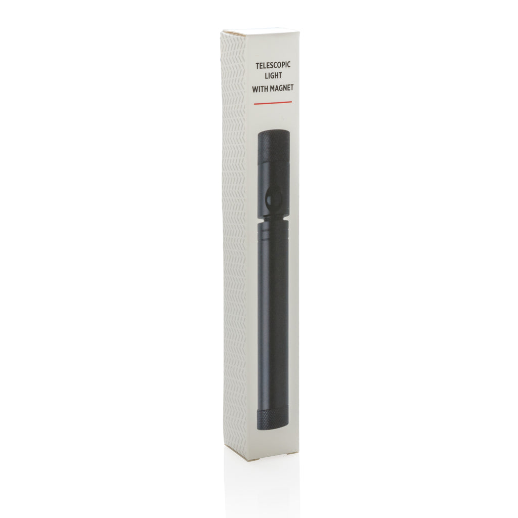 Telescopic light with magnet - Black