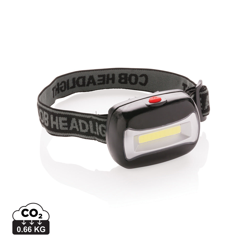 COB head torch - Black