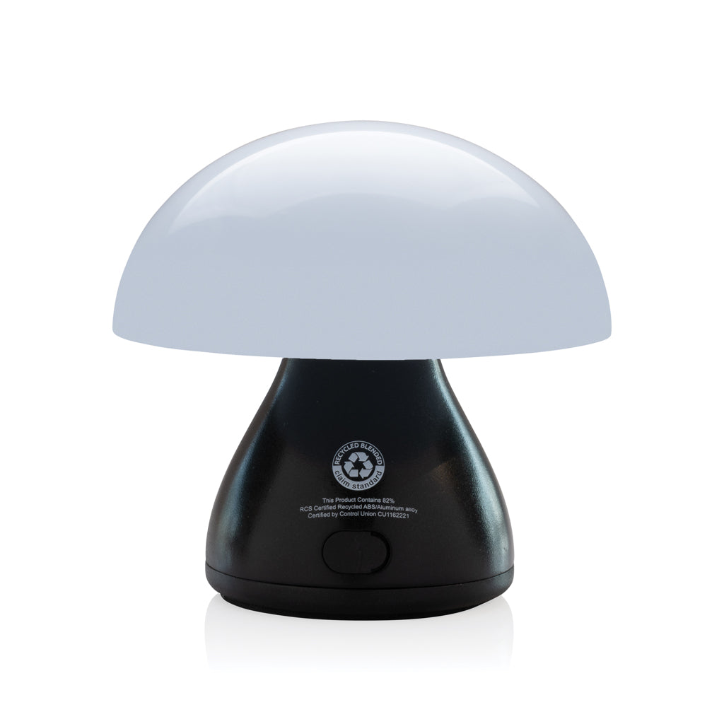 Luming RCS recycled plastic USB re-chargeable table lamp - Black