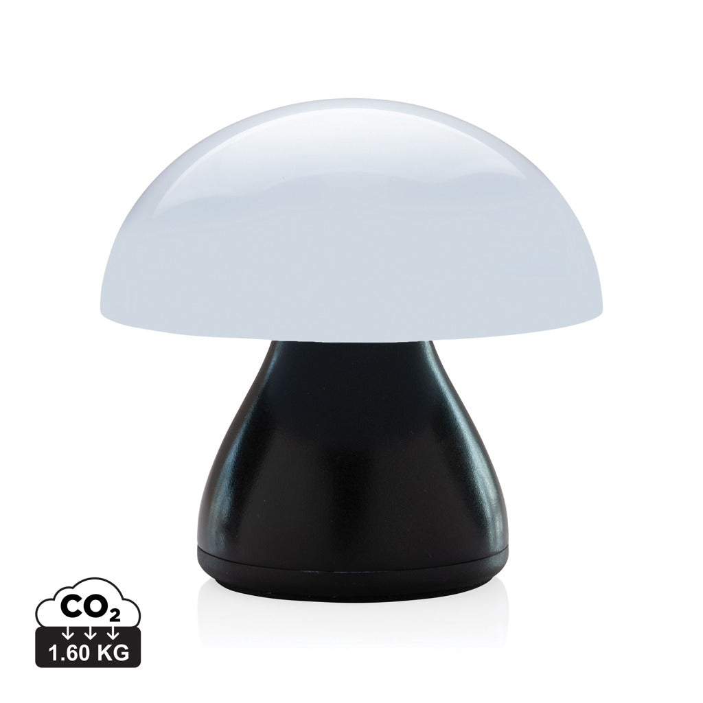 Luming RCS recycled plastic USB re-chargeable table lamp - Black