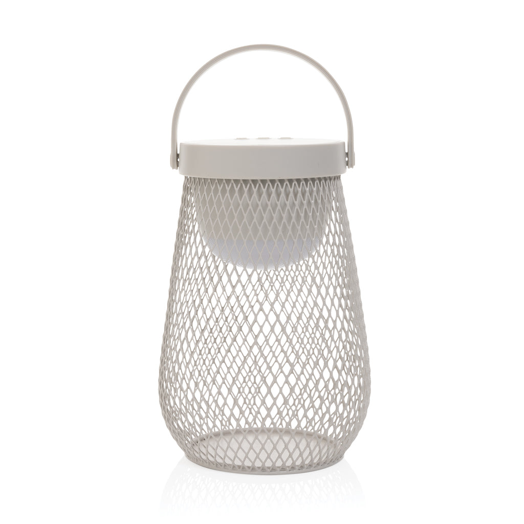 Aurora RCS recycled plastic USB re-chargeable table lamp - Grey