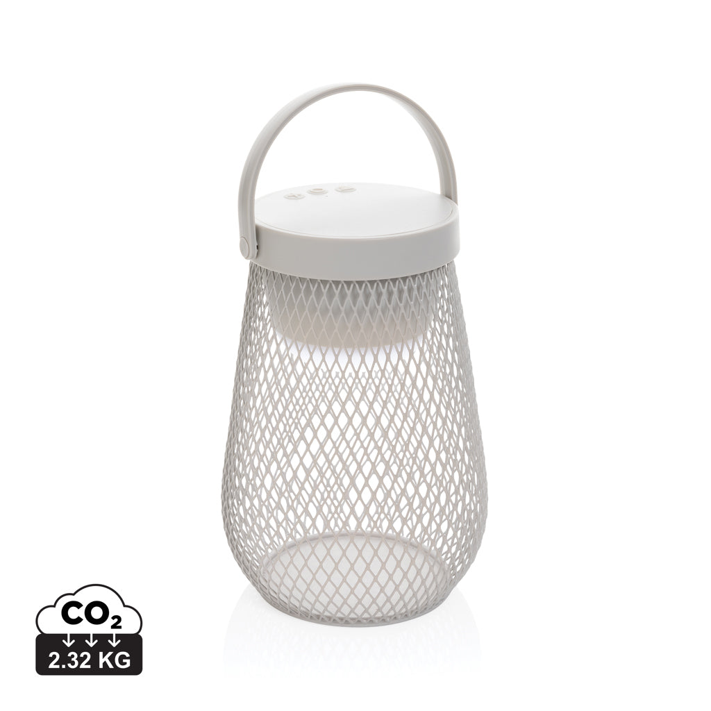 Aurora RCS recycled plastic USB re-chargeable table lamp - Grey