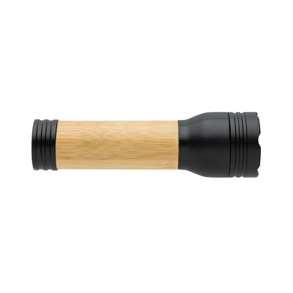 Lucid 1W RCS certified recycled plastic & bamboo torch - Black