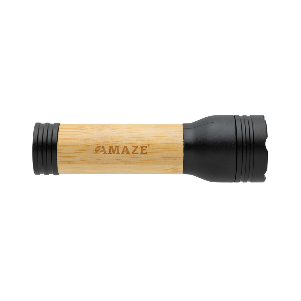Lucid 1W RCS certified recycled plastic & bamboo torch - Black