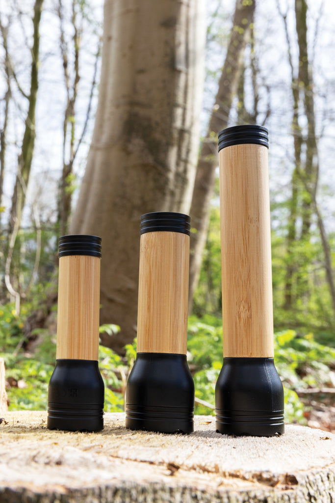 Lucid 1W RCS certified recycled plastic & bamboo torch - Black