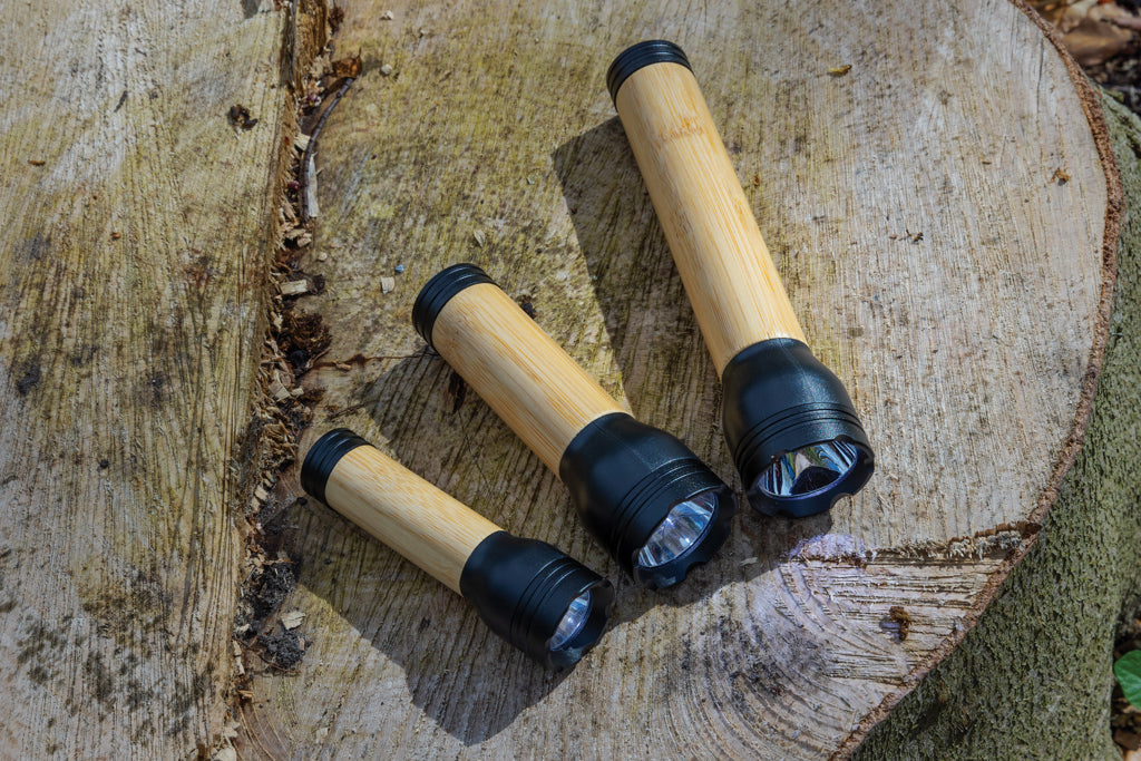 Lucid 1W RCS certified recycled plastic & bamboo torch - Black