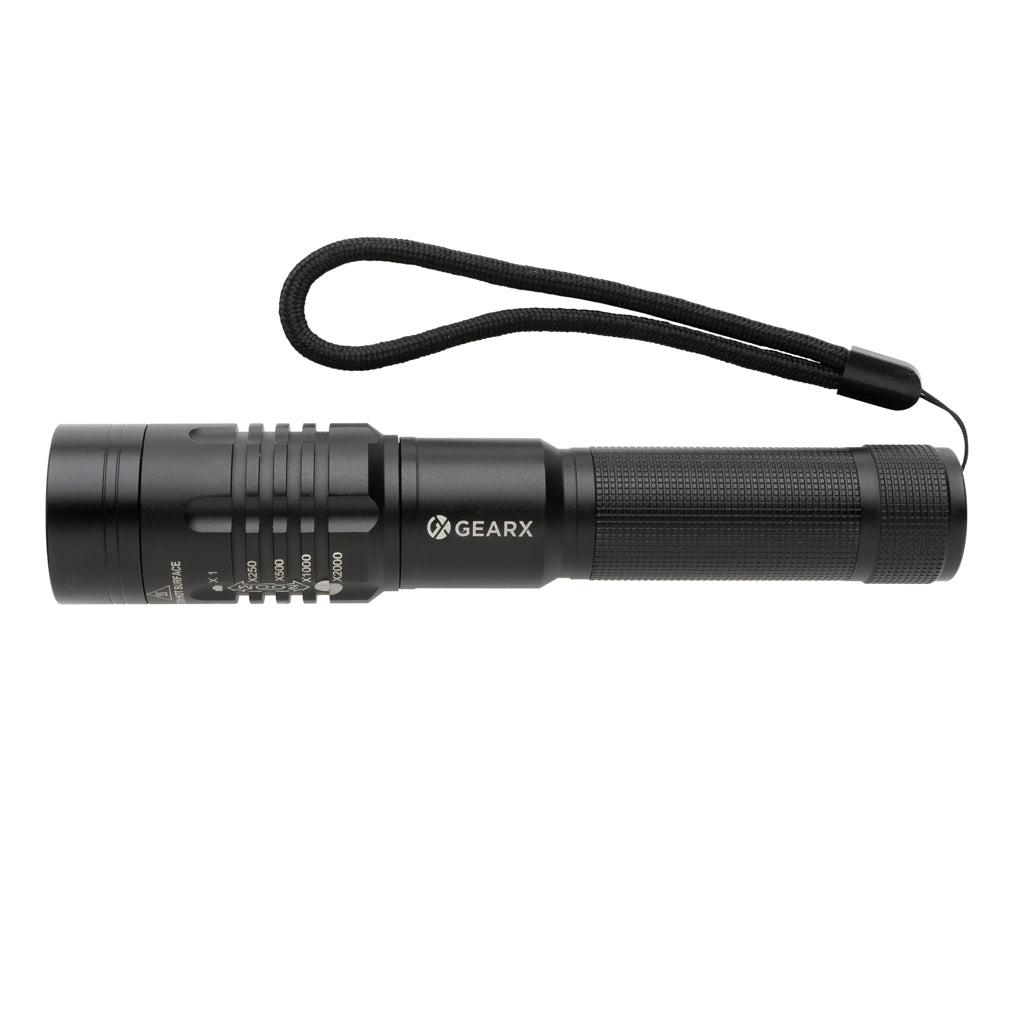 Gear X USB re-chargeable torch - Black