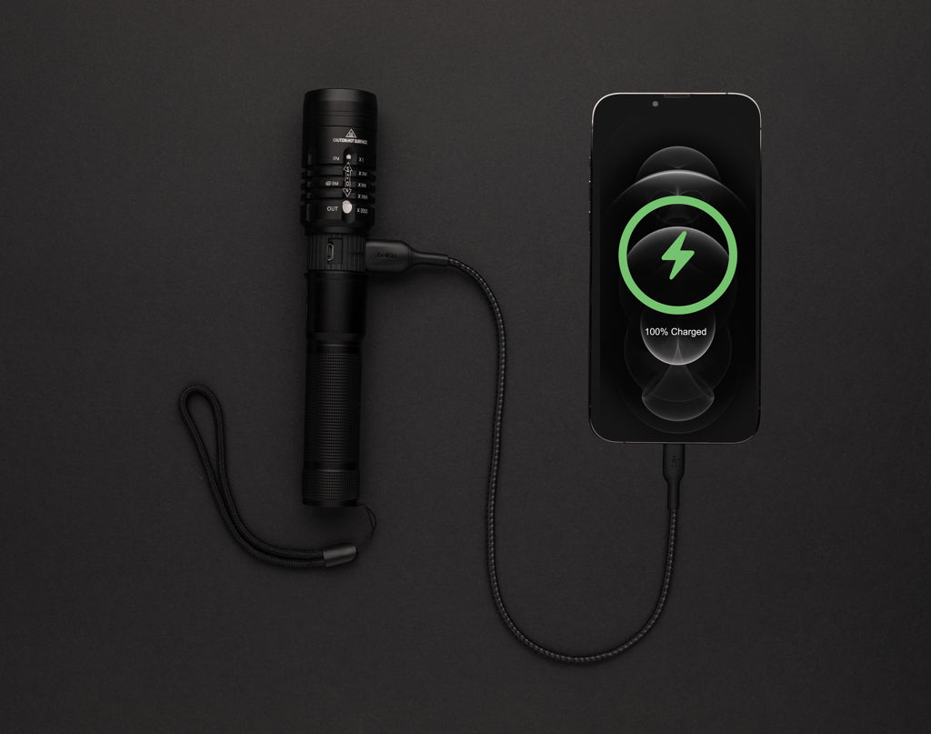 Gear X USB re-chargeable torch - Black