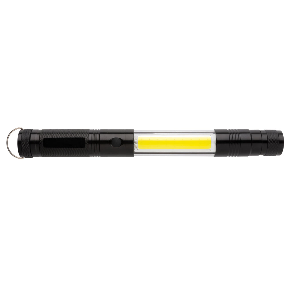 Large telescopic light with COB - Black