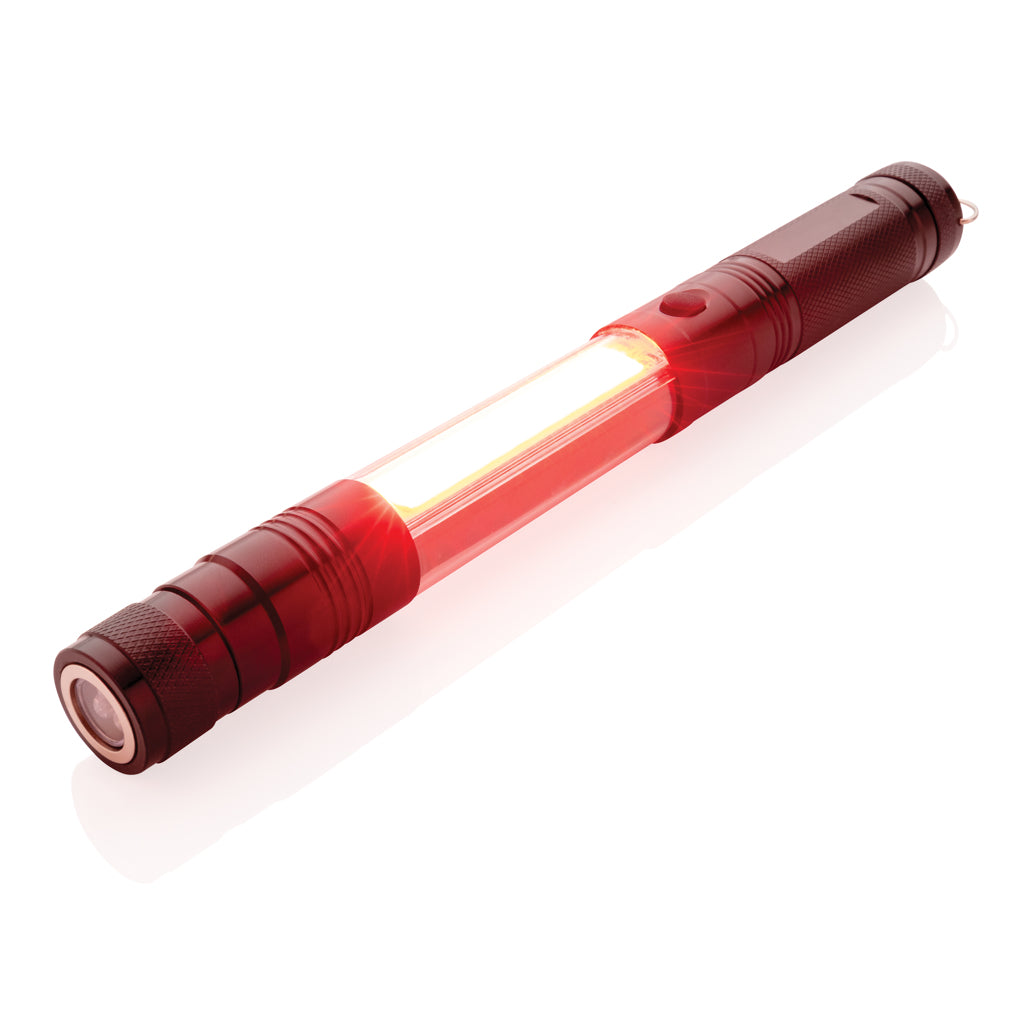 Large telescopic light with COB - Black
