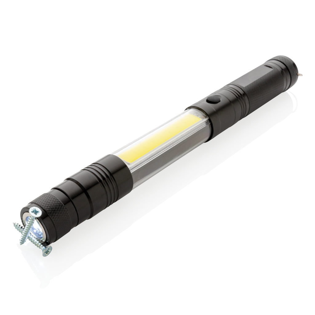 Large telescopic light with COB - Black