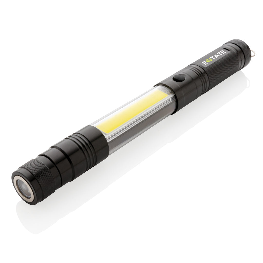 Large telescopic light with COB - Black