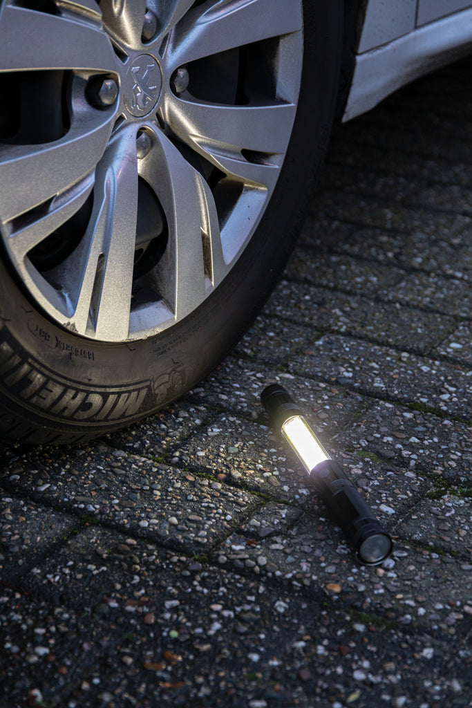 Large telescopic light with COB - Black