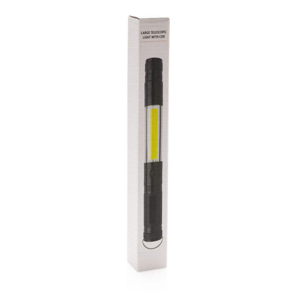 Large telescopic light with COB - Black