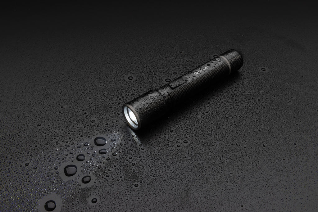 Gear X RCS recycled aluminium USB-rechargeable torch - Black