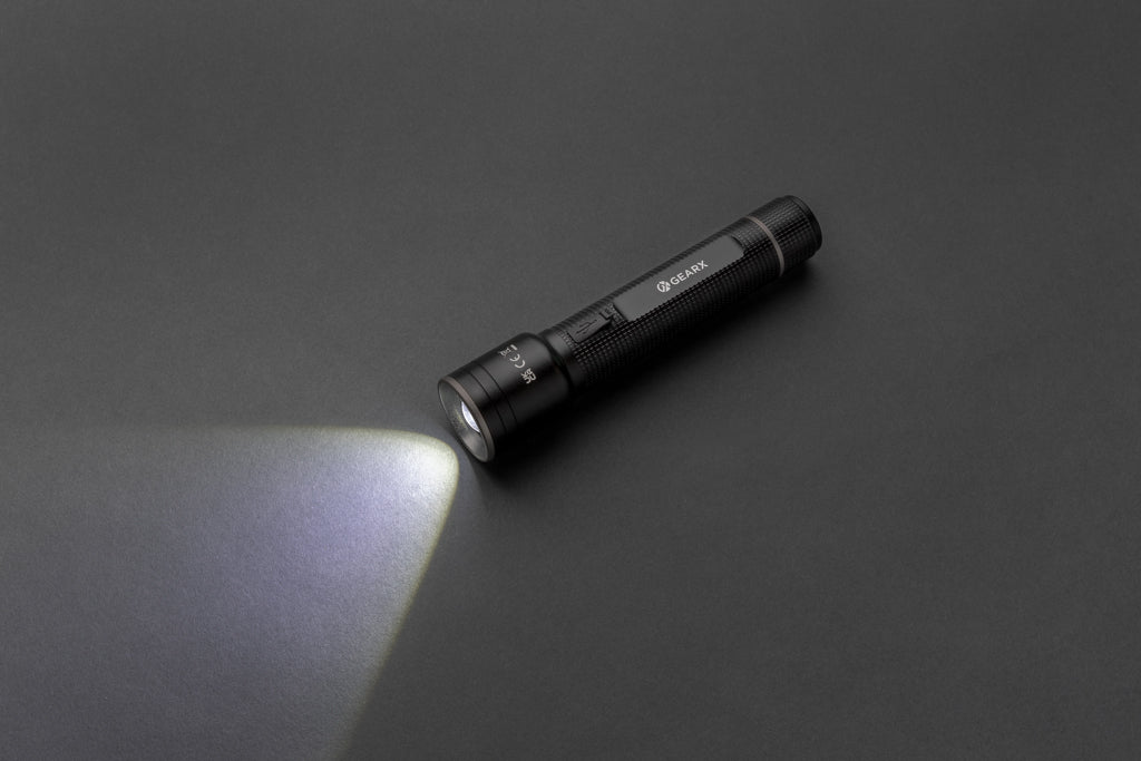 Gear X RCS recycled aluminium USB-rechargeable torch large - Black