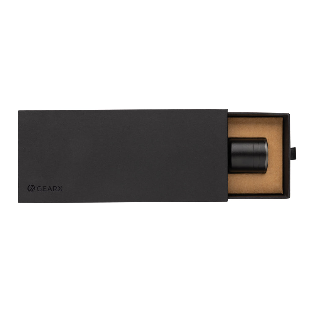 Gear X RCS recycled aluminium USB-rechargeable torch large - Black