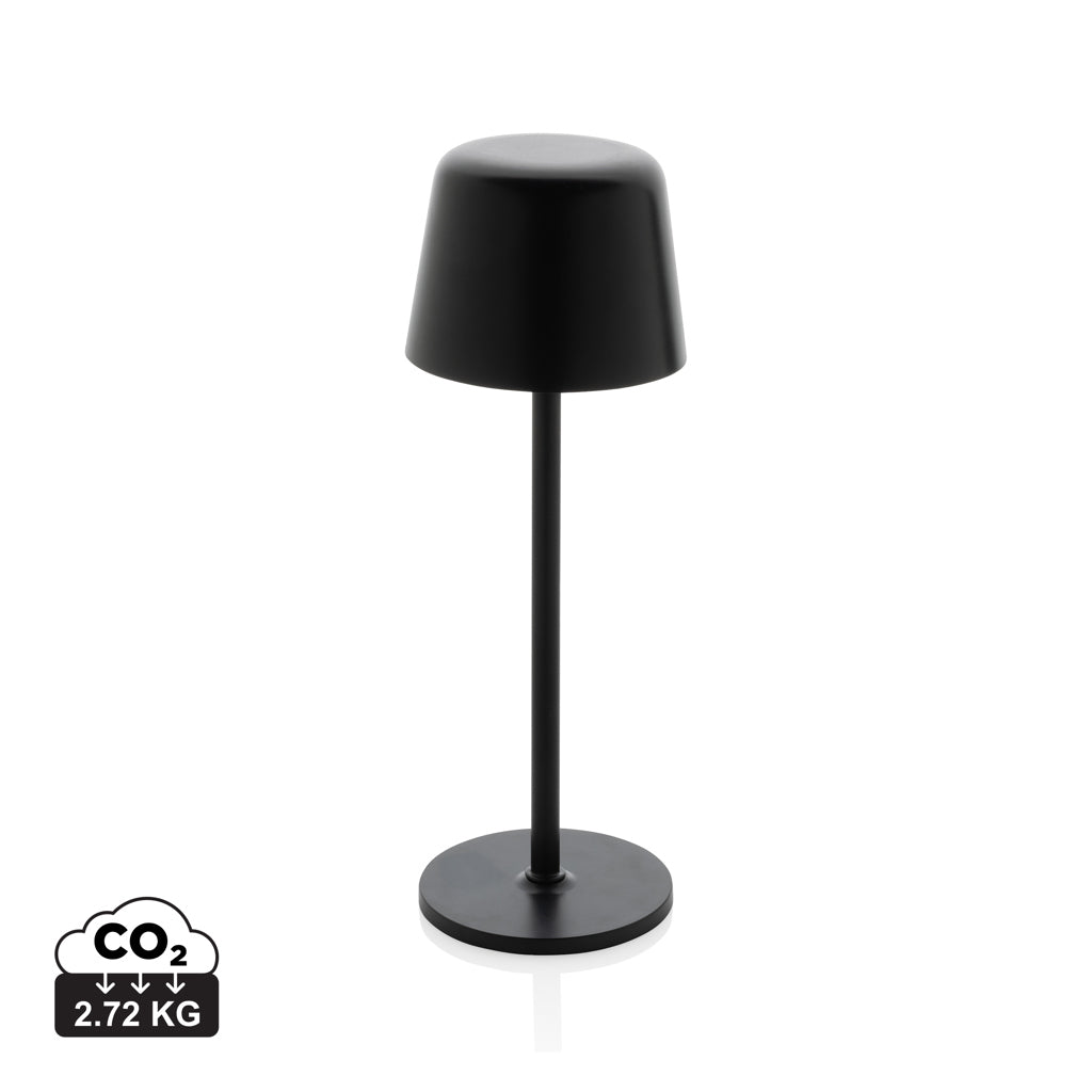 Zenic RCS recycled plastic USB re-chargable table lamp - Black