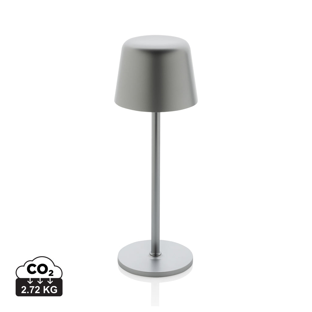 Zenic RCS recycled plastic USB re-chargable table lamp - Silver