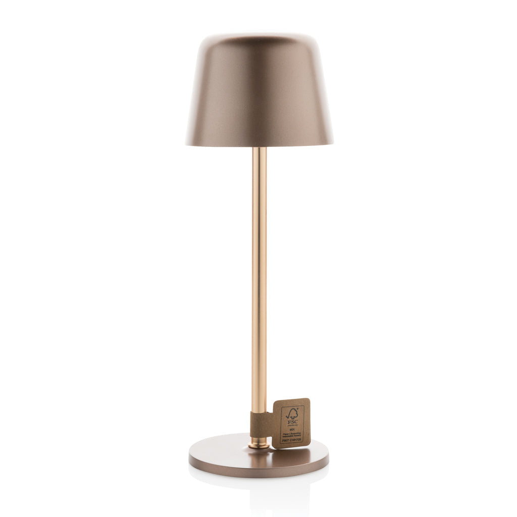Zenic RCS recycled plastic USB re-chargable table lamp - Bronze