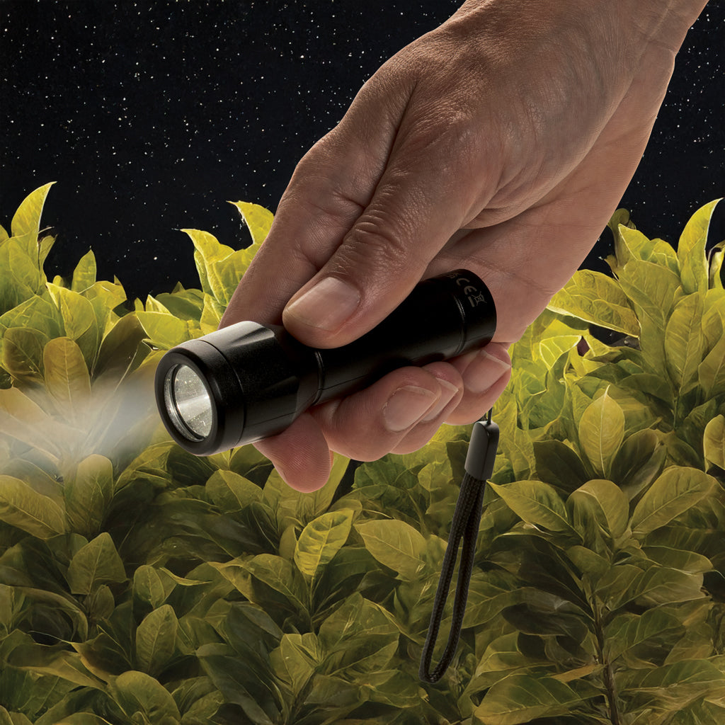 Flara RSC recycled plastic USB-rechargeable torch - Black