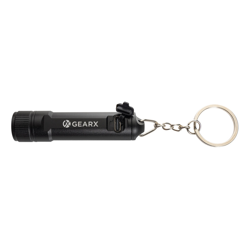 Gear X rechargeable ultra bright keychain torch - Black