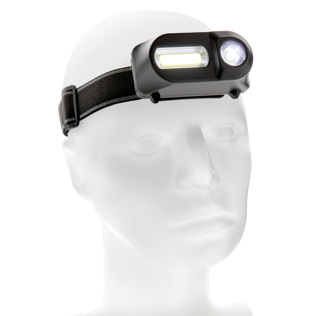 COB and LED headlight - Black