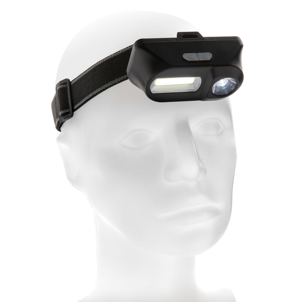 COB and LED headlight - Black