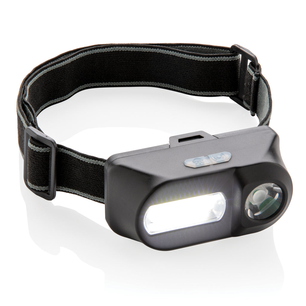 COB and LED headlight - Black