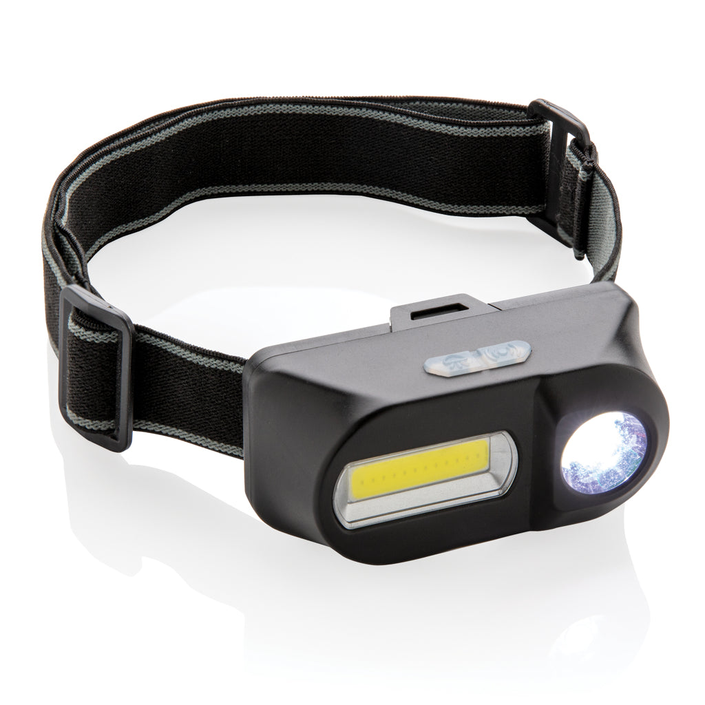 COB and LED headlight - Black