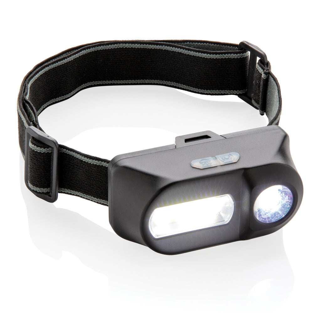 COB and LED headlight - Black