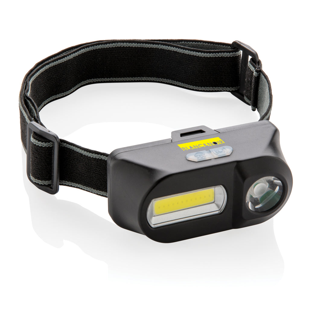 COB and LED headlight - Black