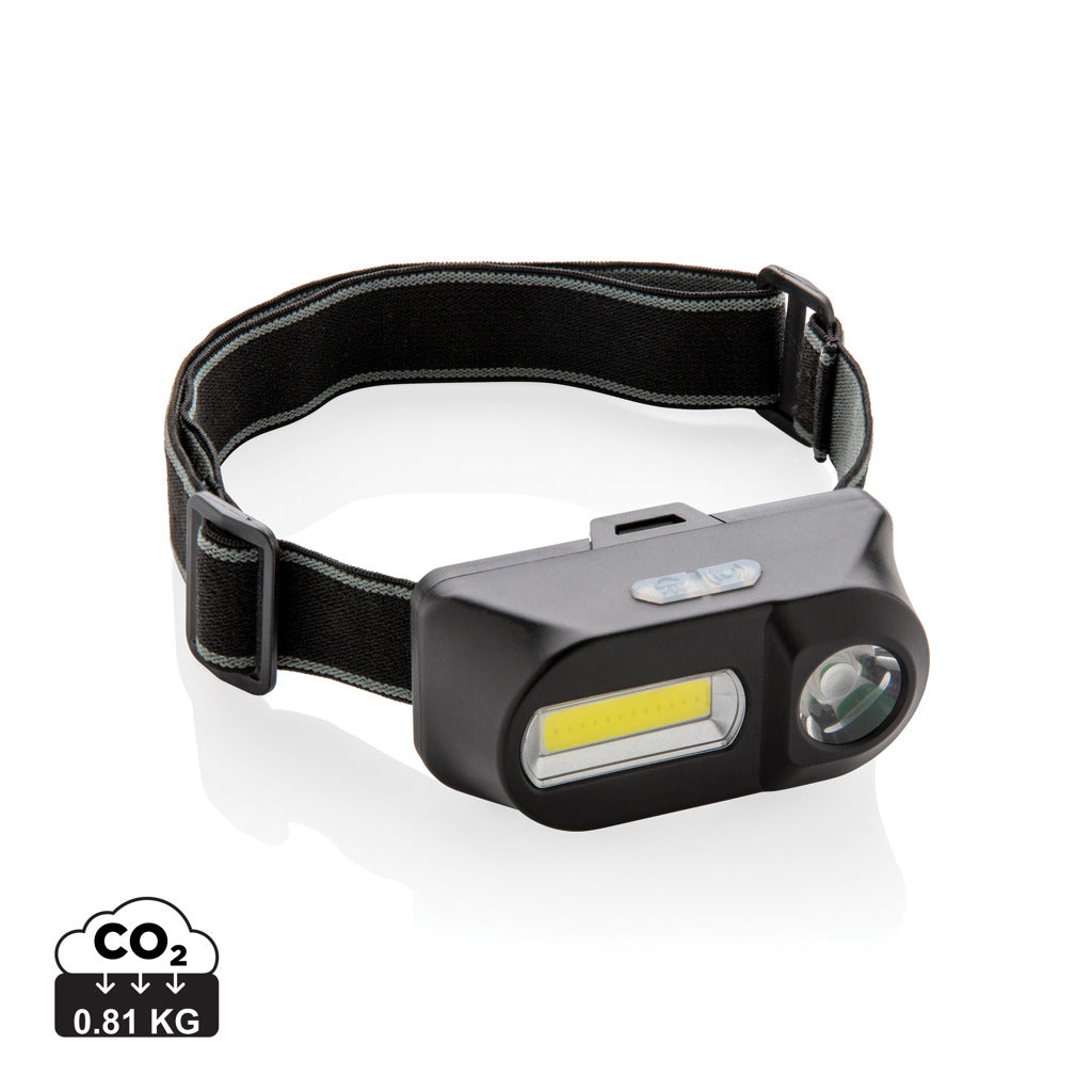 COB and LED headlight - Black