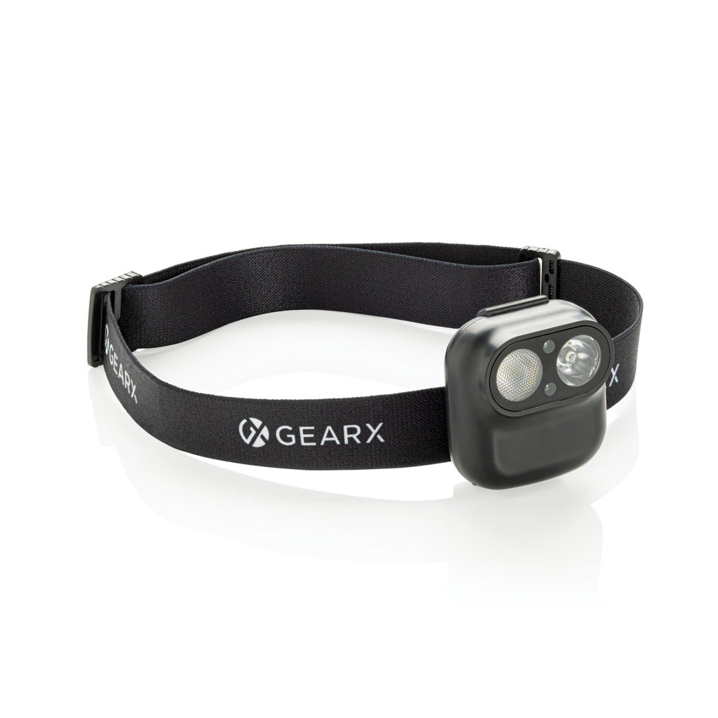 Gear X RCS rPlastic head torch with motion sensor - Black