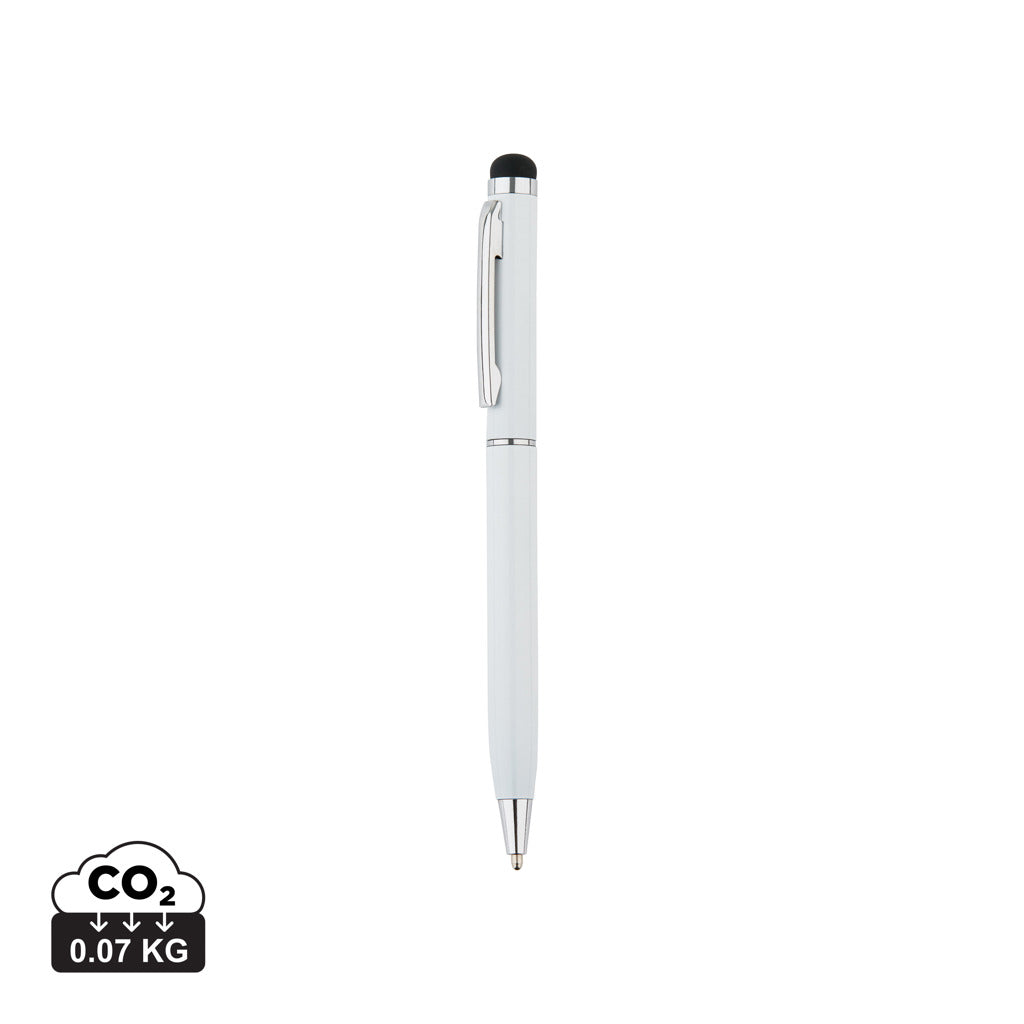 Thin metal stylus pen - White