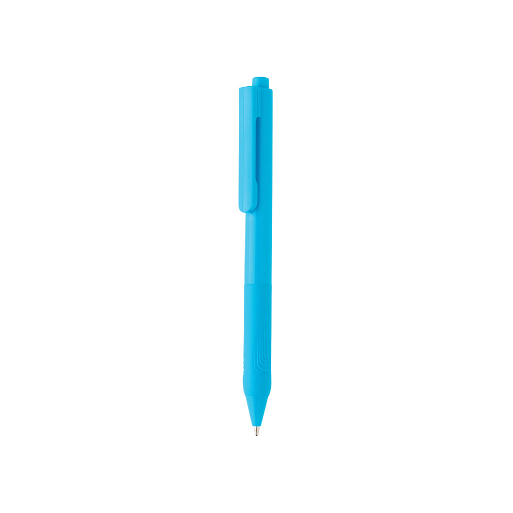 X9 solid pen with silicone grip - Light Blue