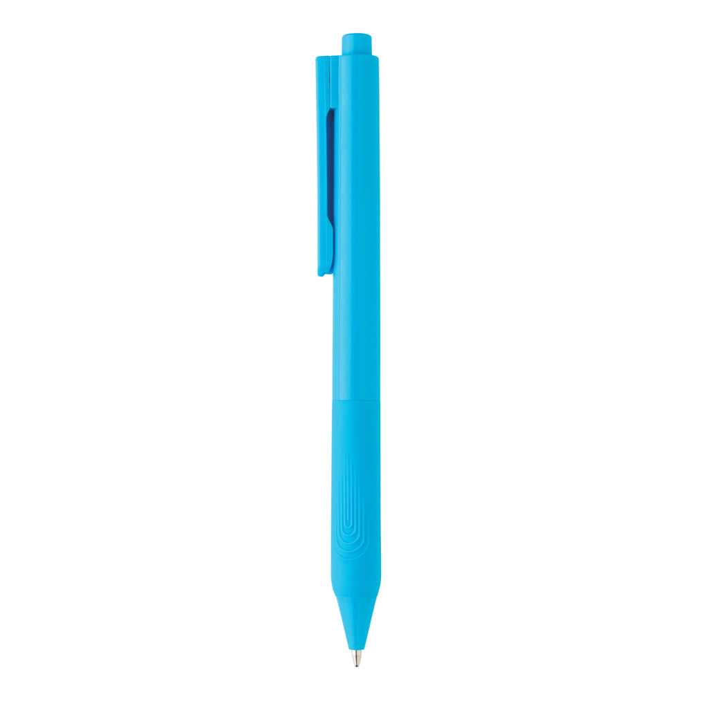 X9 solid pen with silicone grip - Light Blue