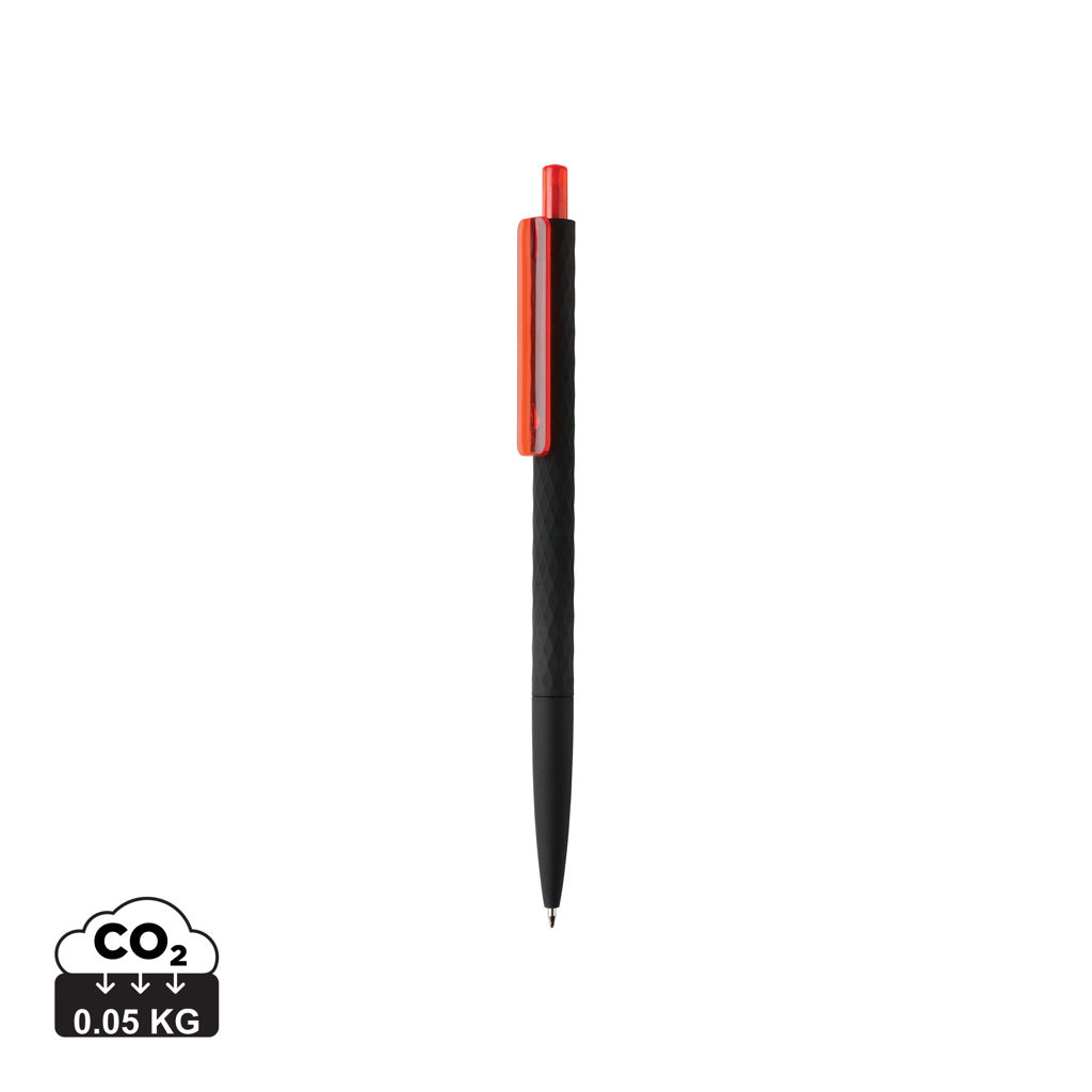 X3 RCS certified R-ABS black smooth touch pen - Red