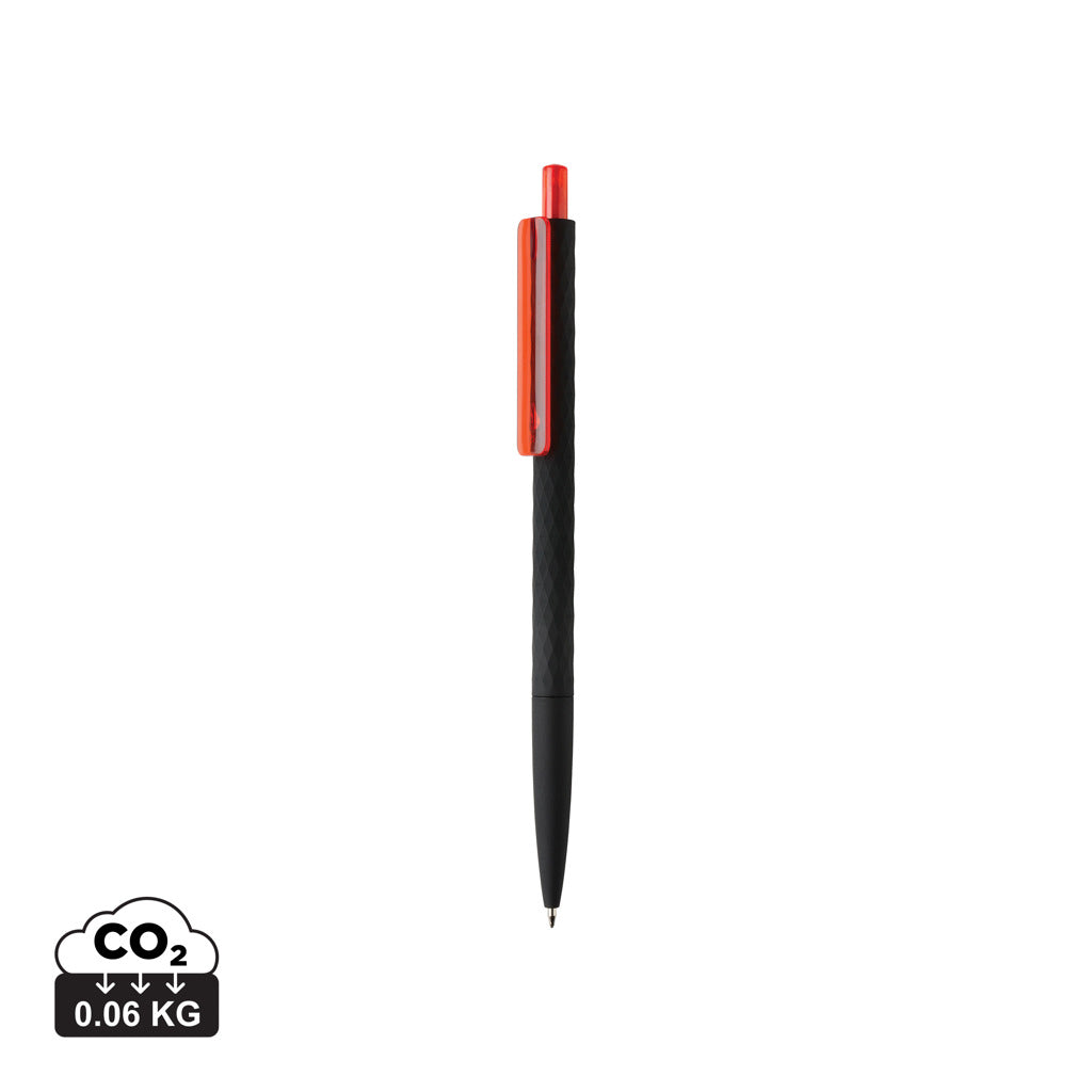 X3 RCS certified R-ABS black smooth touch pen - Red
