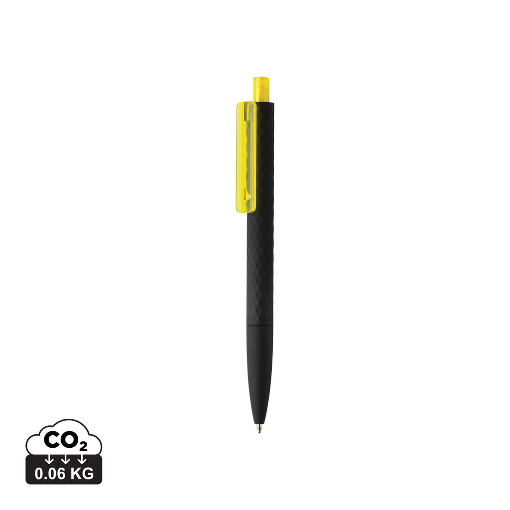 X3 RCS certified R-ABS black smooth touch pen - Yellow