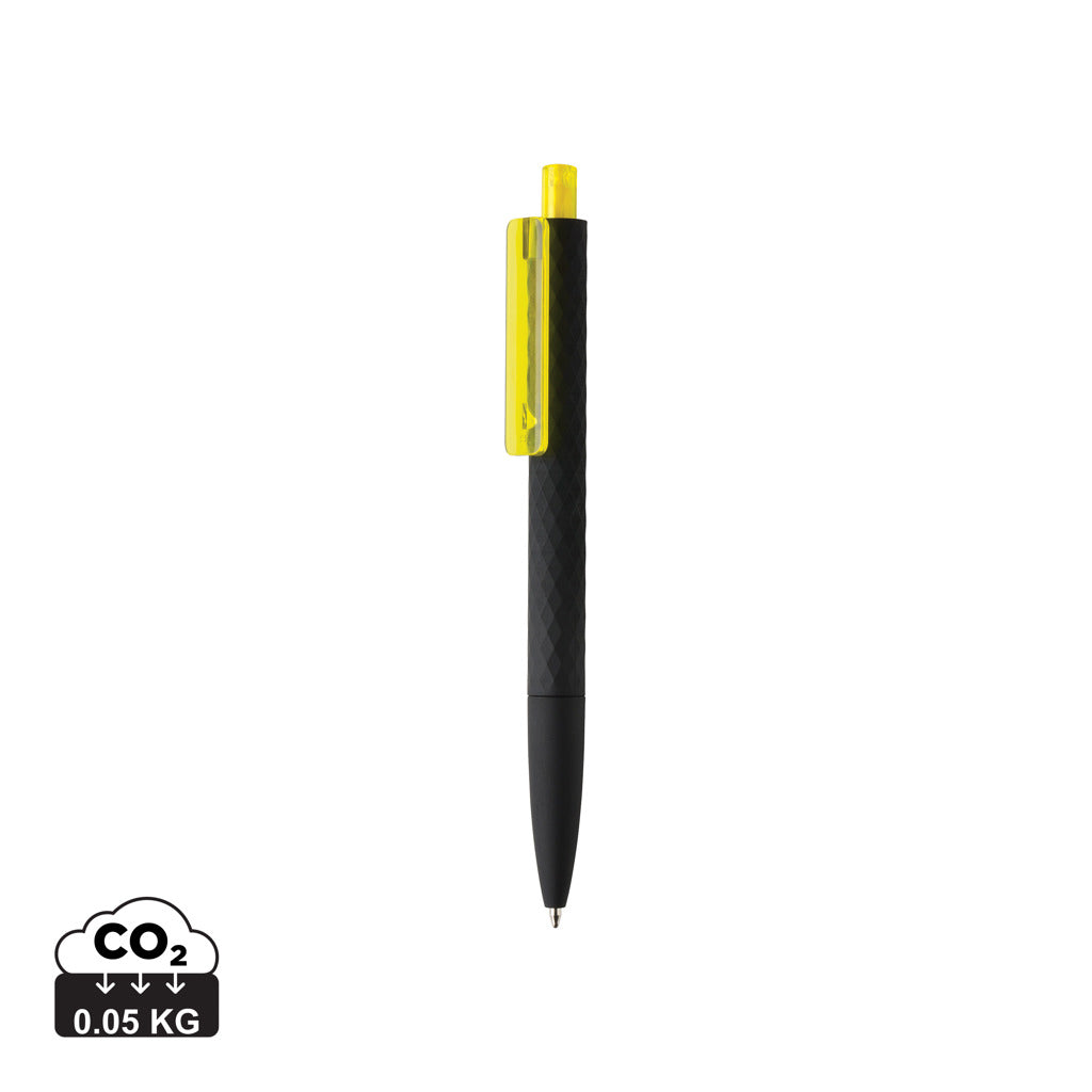 X3 RCS certified R-ABS black smooth touch pen - Yellow