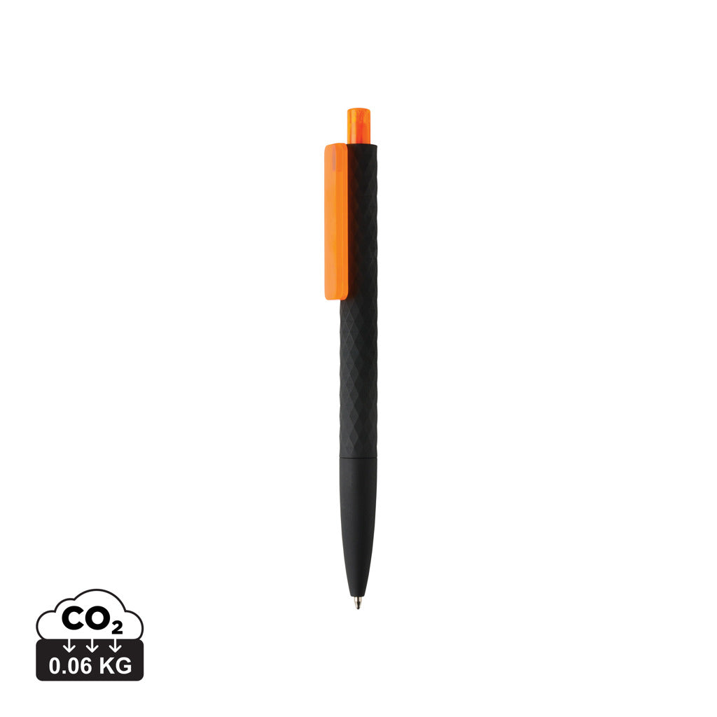 X3 RCS certified R-ABS black smooth touch pen - Orange