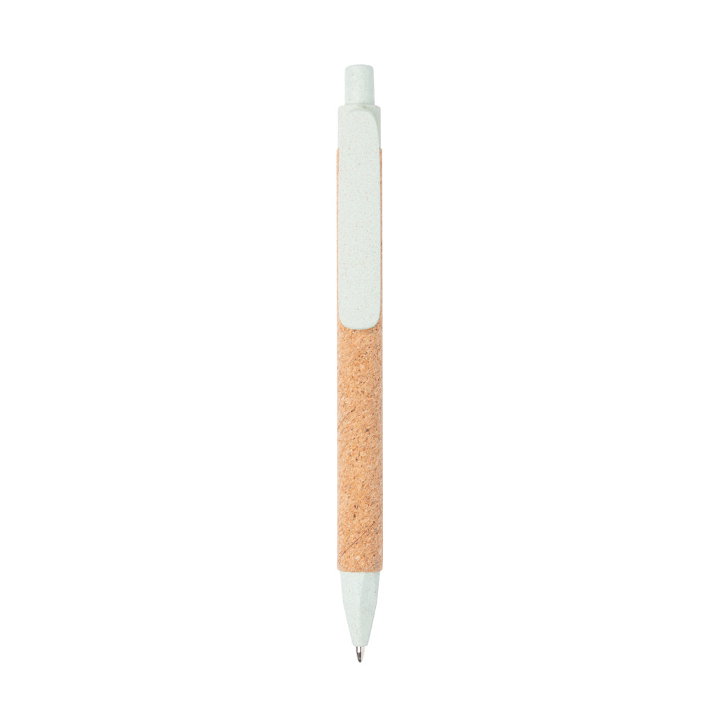 Write wheatstraw and cork pen - Green