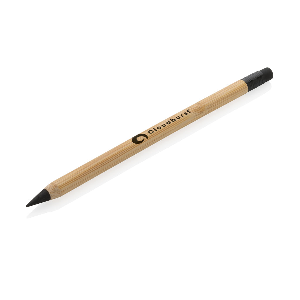 Bamboo infinity pencil with eraser - Brown