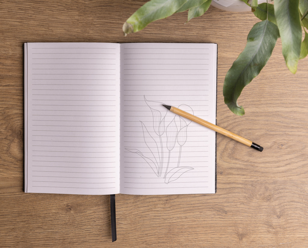 Bamboo infinity pencil with eraser - Brown